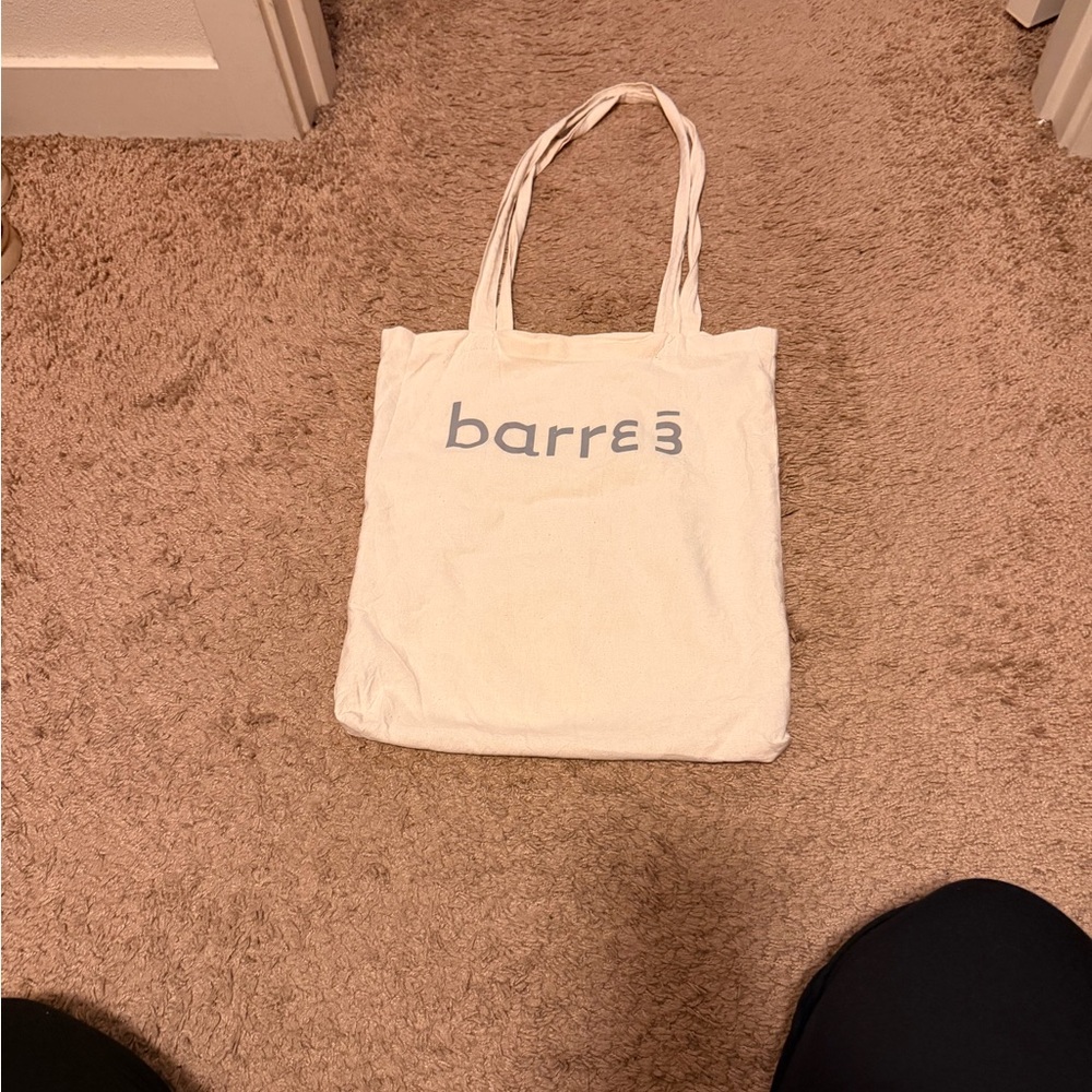 Barre3 Cream Tote Bag